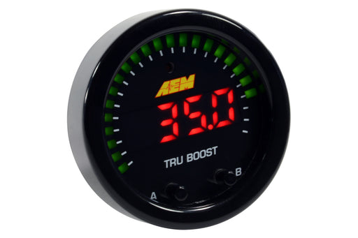 AEM X-Series Tru-Boost Controller Gauge w/ Boost Control Solenoid 80PSIg Internal MAP Sensor AEM Gauges