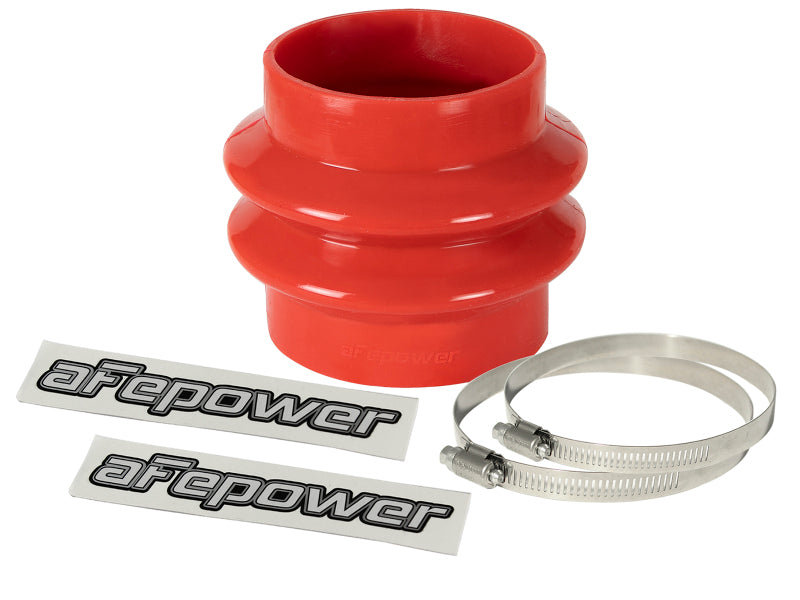 aFe Magnum FORCE Intake Coupling Kit (3-1/8 IN ID to 3 IN x 3-1/2 IN L) Straight Bellow- Red aFe Air Intake Components