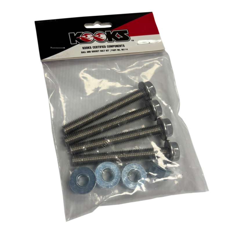 Kooks Ball and Socket Bolt Kit (4 M10 x 75 Flange Bolts/ 4 M10 Flange Nuts) Kooks Headers Flanges