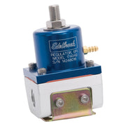 Edelbrock Fuel Pressure Regulator EFI 180 GPH 35-90 PSI -6 In/Out -6 Return Blue/Clear Edelbrock Fuel Pressure Regulators