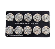 NRG M-Style Fender Washer Kit (TI Series) M6 Bolts For Plastic (Silver Wshr/Silver Scrw) - Set of 10 NRG Hardware Kits - Other