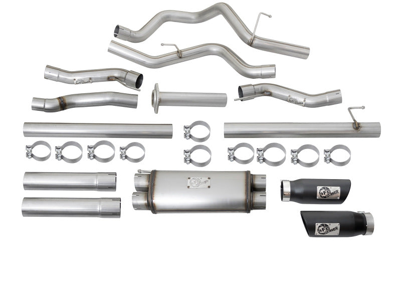 aFe MACHForce XP 3in 409-SS Exhaust Cat-Back 2017 Ford F-150 Raptor V6-3.5L (tt) w/ Black Tip aFe Catback