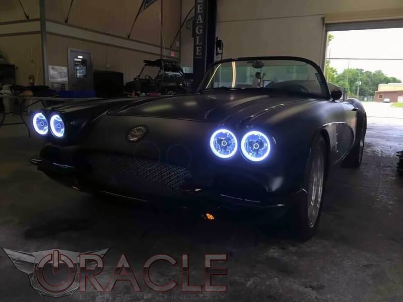 Oracle Pre-Installed Lights 5.75 IN. Sealed Beam - White Halo ORACLE Lighting Headlights
