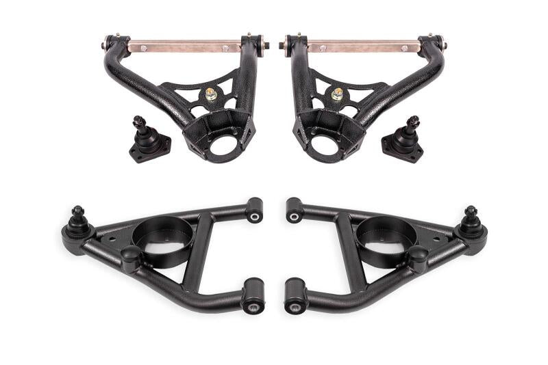 BMR 67-69 GM F-Body / 68-74 X-Body Non-Adj. Upper & Lower A-Arms (Polyurethane) - Black Hammertone BMR Suspension Control Arms
