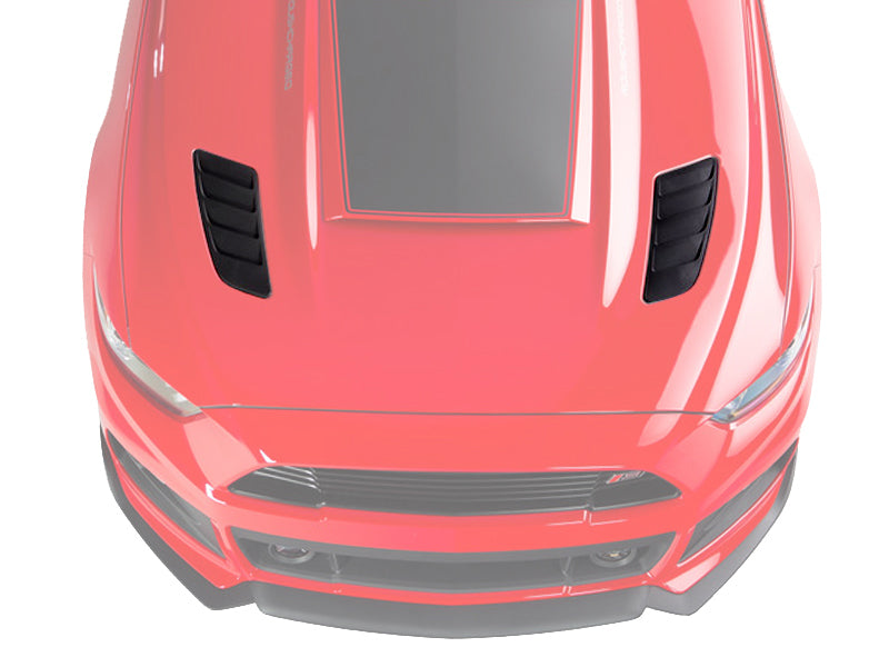 Roush 2015-2017 Ford Mustang Black Heat Extractors Roush Hood Vents