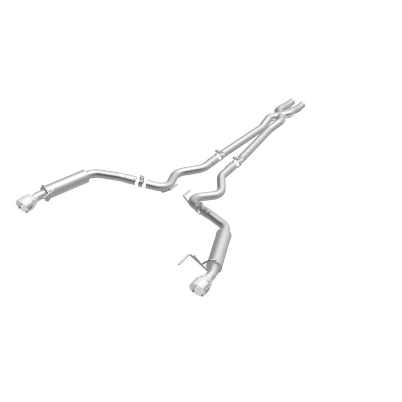 MagnaFlow Cat Back, SS, 2.5in, Competition, Dual Split Polished 4.5in Tips 2015 Ford Mustang V6 3.7L Magnaflow Catback