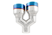 MBRP Burnt End Tip 2.5 ID Dual 4 OD Out 9.55 length Single wall 304 Stainless Steel Pass Side MBRP Tail Pipes