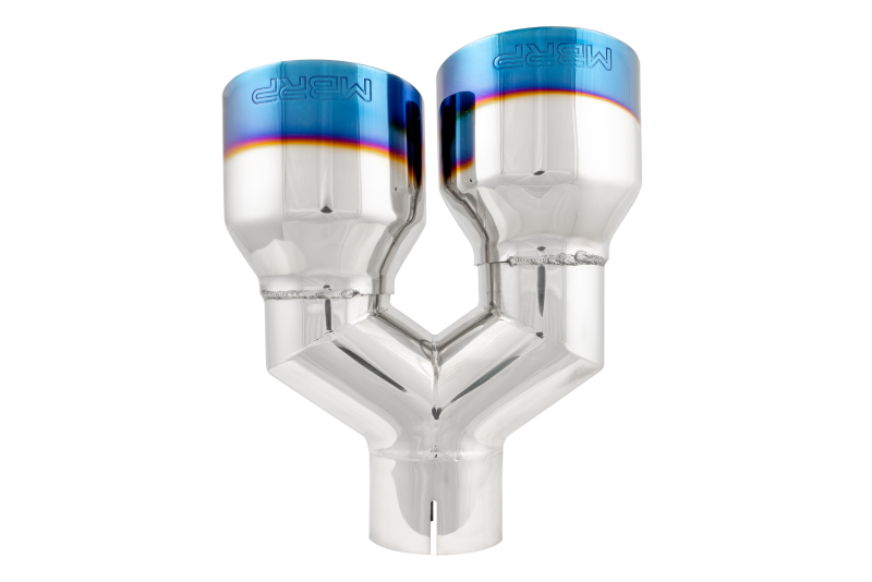 MBRP Burnt End Tip 2.5 ID Dual 4 OD Out 9.55 length Single wall 304 Stainless Steel Pass Side MBRP Tail Pipes
