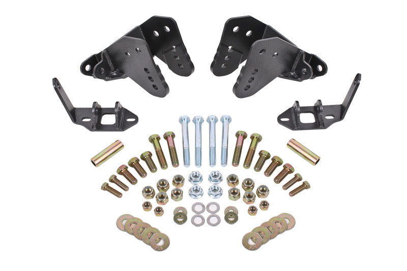 BMR 78-87 G-Body Rear Coilover Conversion Kit w/ Control Arm Bracket - Black Hammertone BMR Suspension Coilover Components