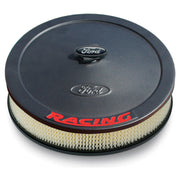 Ford Racing Air Cleaner Kit - Black Crinkle Finish w/ Red Emblem Ford Racing Air Filters - Universal Fit