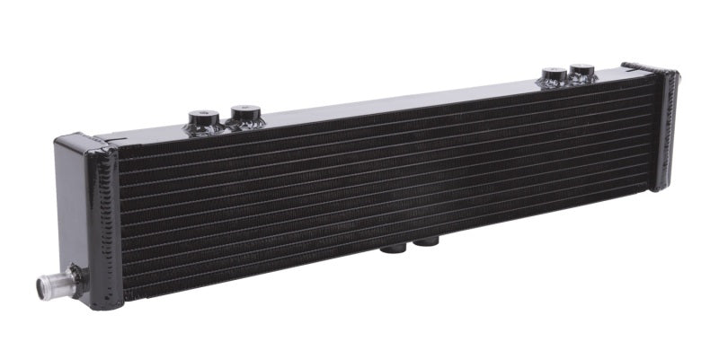 Edelbrock Heat Exchanger Single Pass Dual Row 22 000 Btu/Hr 26 5In W X 5In H X 2 62In D Black Edelbrock Intercoolers
