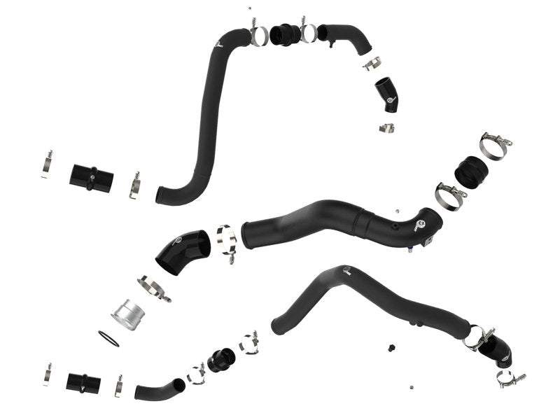 aFe BladeRunner 21-22 Ford F-150 Ecoboost V6-3.5L(tt) Aluminum Hot and Cold Charge Pipe Kit Black aFe Intercoolers