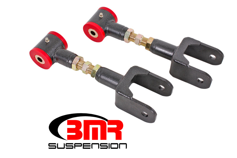 BMR 79-04 Fox Mustang Upper Control Arms On-Car Adj. (Polyurethane) - Black Hammertone BMR Suspension Control Arms