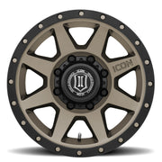 ICON Rebound 17x8.5 8x170 6mm Offset 5in BS 125mm Bore Titanium Wheel ICON Wheels - Cast