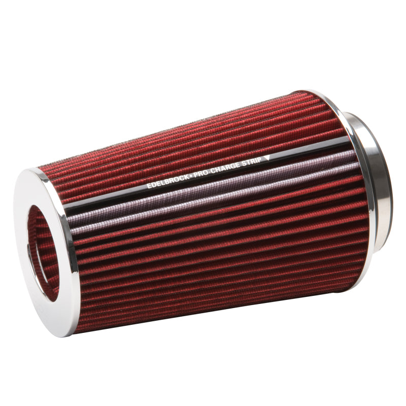 Edelbrock Air Filter Pro-Flo Series Conical 10In Tall Red/Chrome Edelbrock Air Filters - Universal Fit