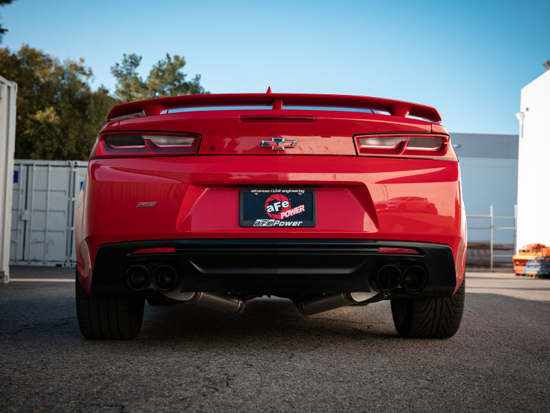 aFe POWER MACH Force-Xp 3in Axle-Back Exhaust 16-20 Chevrolet Camaro SS V8 6.2L w/Mufflers - Black aFe Catback