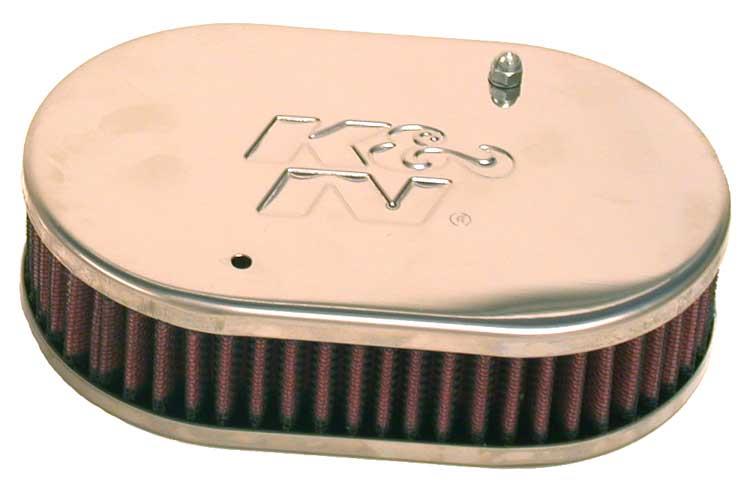 K&N Bolt-On Oval Unit 2in Flg 2in H K&N Engineering Air Filters - Direct Fit