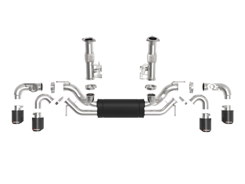 aFe MACH Force-Xp 3in to 2-1/2in 304SS Cat-Back 2020 Chevy Corvette (C8) 6.2L - Carbon Fiber Tip aFe Catback