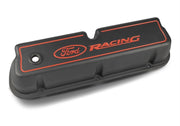 Ford Racing Logo Die-Cast Black Valve Covers Ford Racing Valve Covers