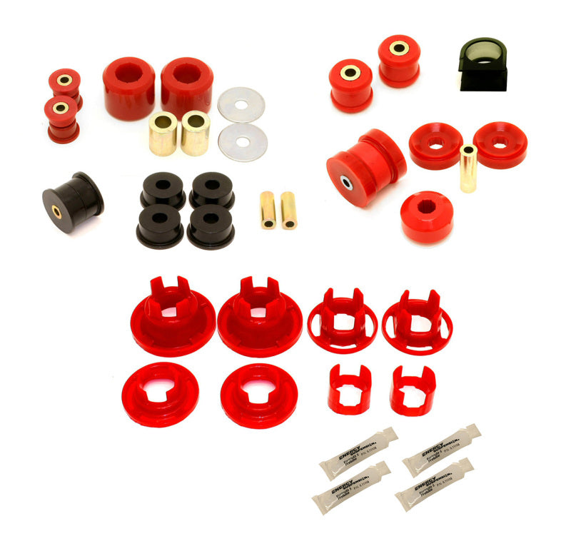 BMR 10-11 5th Gen Camaro Street Version Total Suspension Bushing Kit (BK041/BK021/BK022) - Black/Red BMR Suspension Bushing Kits