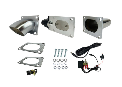 Granatelli 3.0in Oval Stainless Steel Electronic Exhaust Cutout Granatelli Motor Sports Exhaust Cutouts