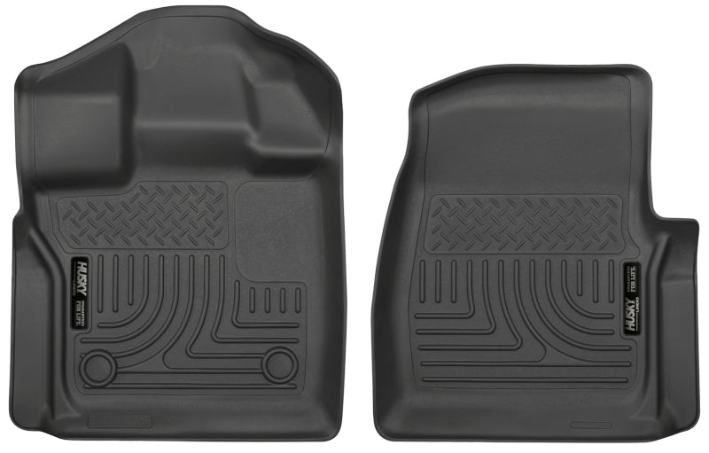 Husky Liners 15-23 Ford F-150 Standard Cab Pickup WeatherBeater Front Black Floor Liners Husky Liners Floor Mats - Rubber