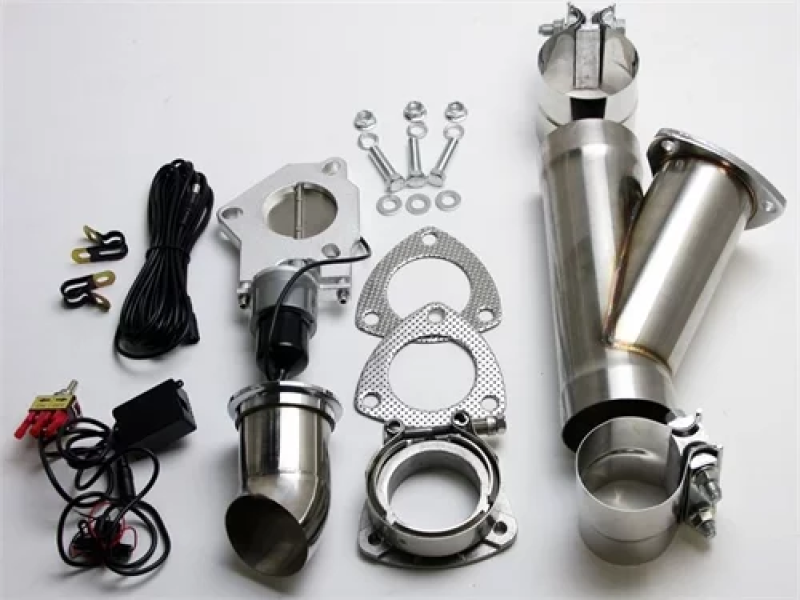 Granatelli 2.5in Stainless Steel Electronic Exhaust Cutout w/Slip Fit/Band Clamp Granatelli Motor Sports Exhaust Cutouts