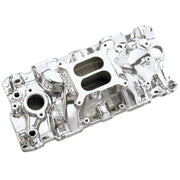 Edelbrock SBC Performer Eps Polished Manifold Edelbrock Intake Manifolds