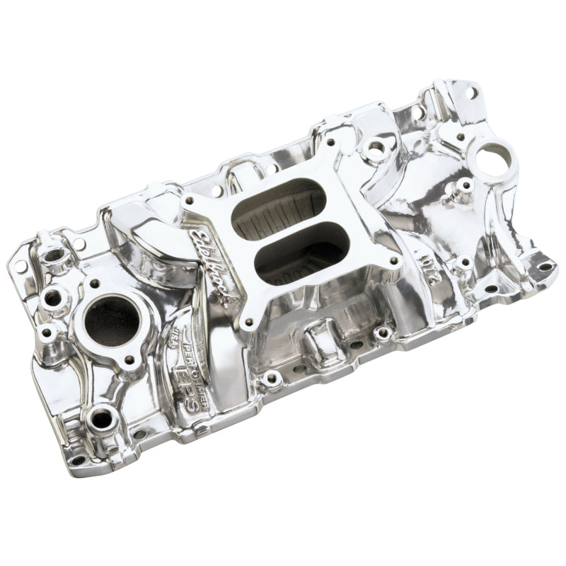 Edelbrock SBC Performer Eps Polished Manifold Edelbrock Intake Manifolds