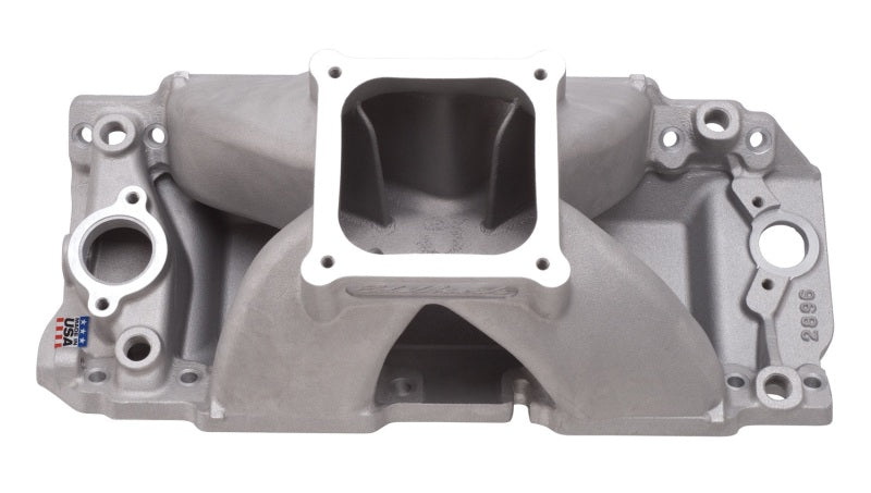 Edelbrock Manifold BBC Short Deck Super Victor 565 Conventional Rect Port Heads Edelbrock Intake Manifolds