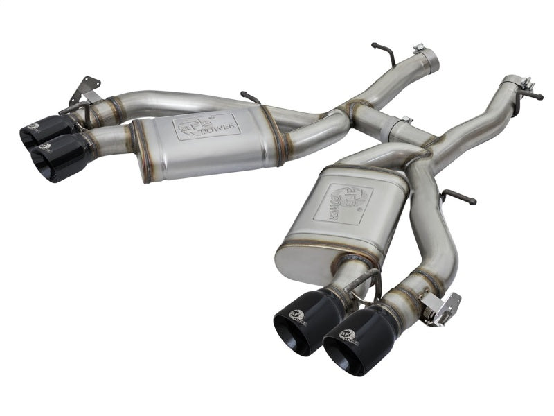 aFe MACHForce XP 3in 304 SS Axle-Back Exhaust Dual Exhaust (NPP) w/ Black Tips 16-17 Camaro SS V8 aFe Axle Back