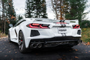 MBRP 20-23 Chevrolet Corvette C8 3in Cat Back Quad Split Rear Exit w/ Carbon Fiber Tips - T304 MBRP Axle Back