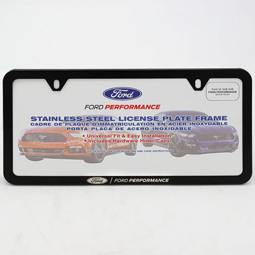 Ford Racing Ford Performance Slim License Plate Frame - Black Stainless Steel Ford Racing License Frame