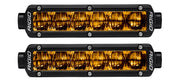 Rigid Industries 6in SR-Series Pro Dot / SAE Fog Lights (Pair) - Selective Yellow Rigid Industries Light Bars & Cubes
