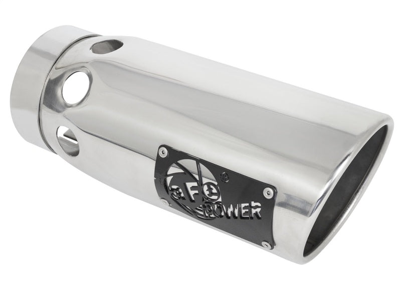 aFe Power Intercooled Tip Stainless Steel - Polished 4in In x 5in Out x 12in L Bolt-On aFe Catback