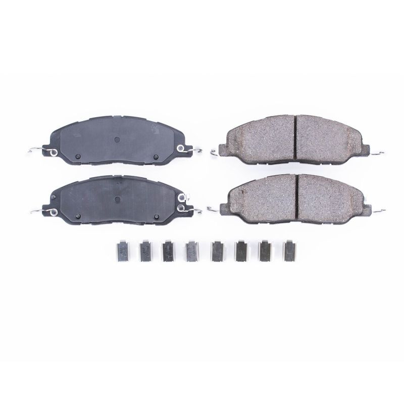 Power Stop 11-14 Ford Mustang Front Z17 Evolution Ceramic Brake Pads w/Hardware PowerStop Brake Pads - OE