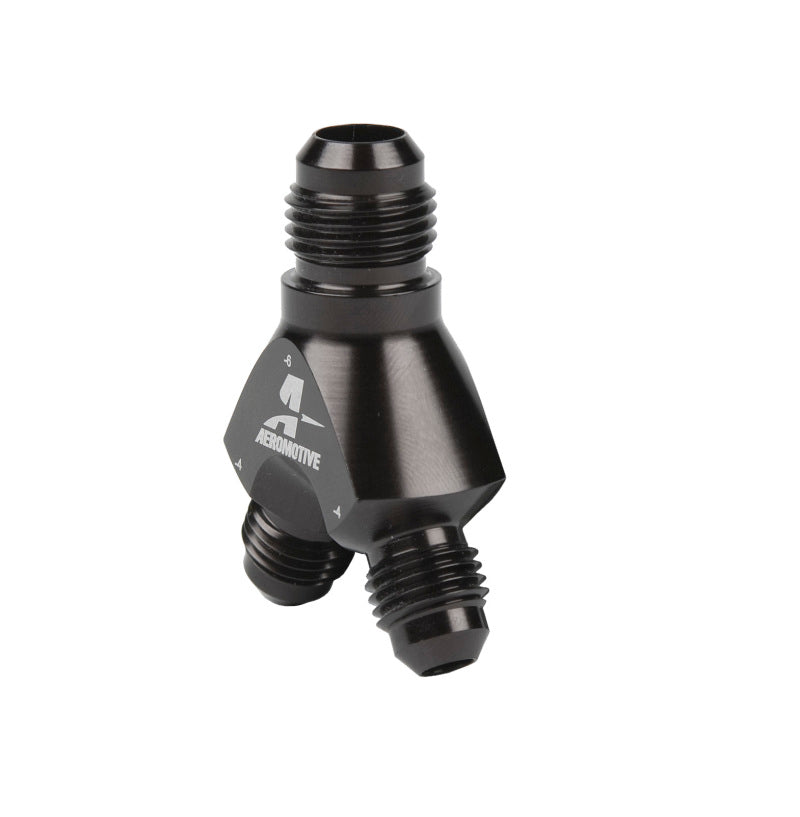 Aeromotive Y-Block - AN-06 - 2x AN-04 Aeromotive Fittings
