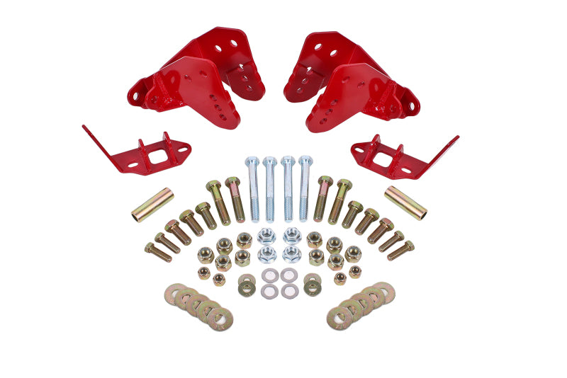 BMR 78-87 G-Body Rear Coilover Conversion Kit w/ Control Arm Bracket - Red BMR Suspension Coilover Components