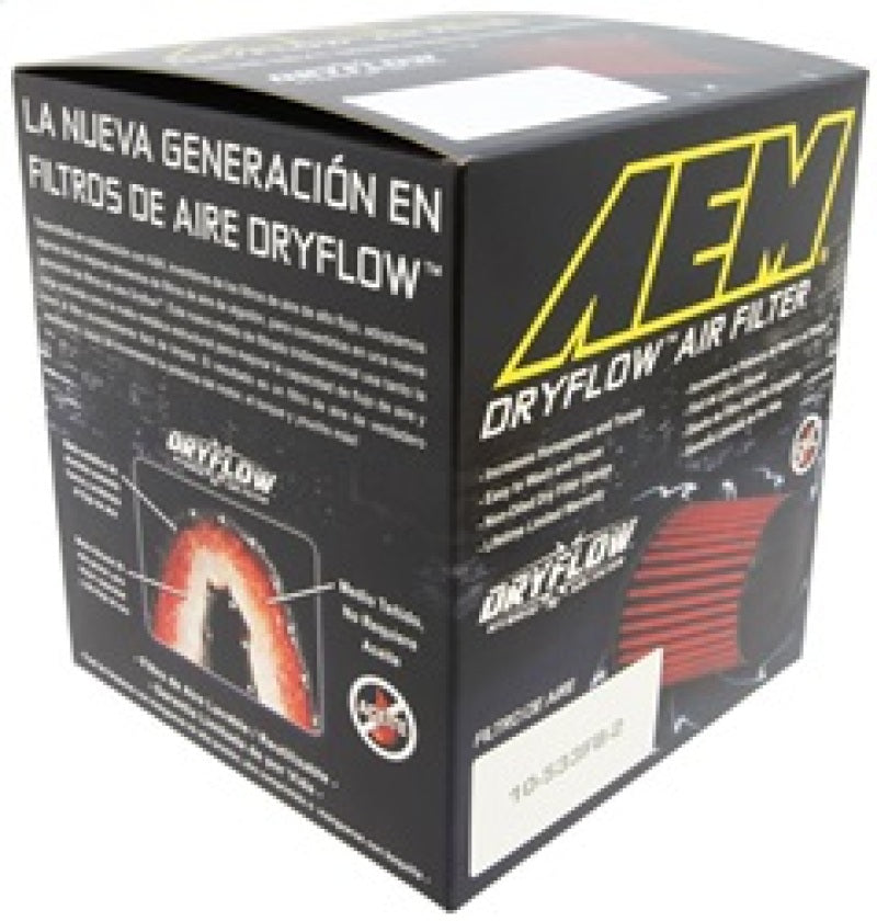 AEM 3.25 in DRY Flow Short Neck 5 in Element Filter AEM Induction Air Filters - Universal Fit
