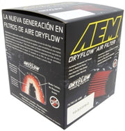 AEM Air Filter, 3inFLG/ 5inOD/ 6-1/2inH Dry Flow AEM Induction Air Filters - Universal Fit