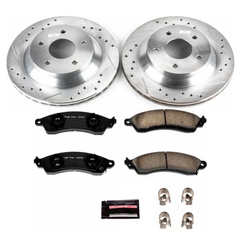 Power Stop 88-95 Chevrolet Corvette Front Z23 Evolution Sport Brake Kit PowerStop Brake Kits - Performance D&S