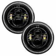 Oracle 7in High Powered LED Headlights - Black Bezel - ColorSHIFT - BC1 ORACLE Lighting Headlights