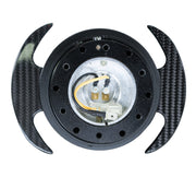 NRG Quick Release Kit Gen 3.0 - Black Body / Black Ring w/ Carbon Fiber Handles NRG Quick Release Adapters