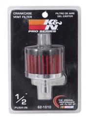 K&N Steel Base Crankcase Vent Filter .5in Vent OD x 2in OD x 1.5in Height K&N Engineering Air Filters - Universal Fit