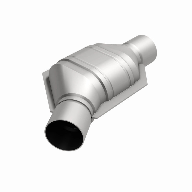 MagnaFlow Universal Catalytic Converter 2in Inlet/Outlet Angled Offset/Center Oval (California) Magnaflow Catalytic Converter Universal