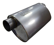 Kooks 3in Oval Offset/Offset (Same Side) Muffler 14in Long Body Stainless Steel Kooks Headers Muffler