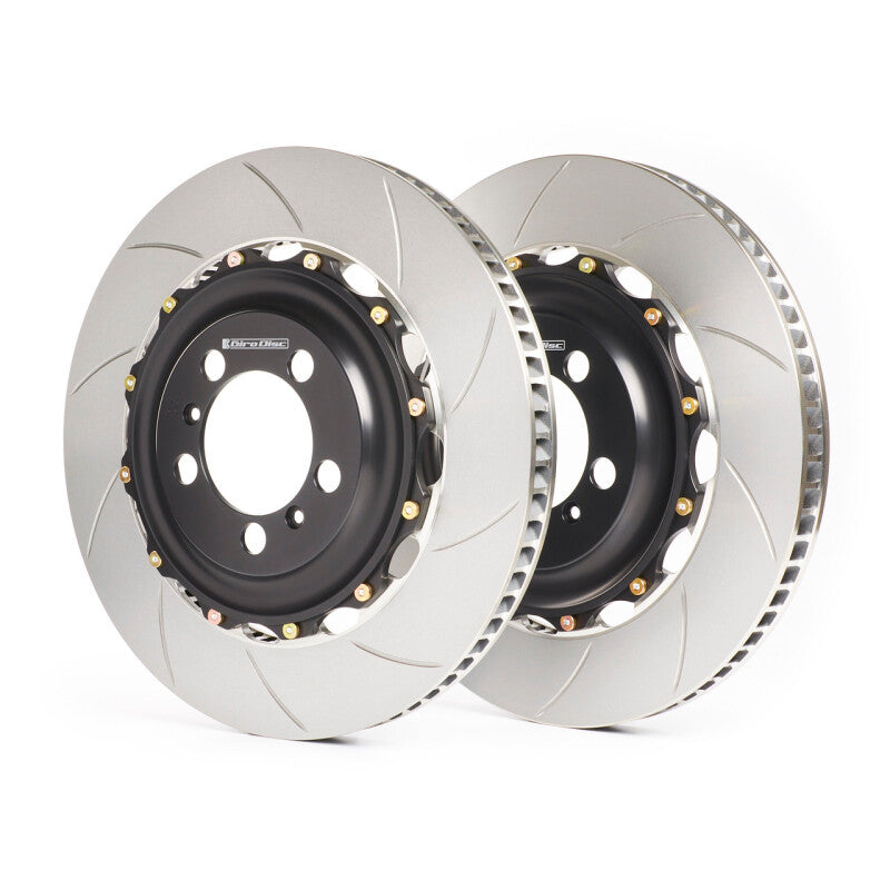 GiroDisc 2021+ Volkswagen Golf R Zinc Plated Slotted Front Rotors GiroDisc Brake Rotors - Slotted