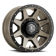 ICON Rebound 17x8.5 8x170 6mm Offset 5in BS 125mm Bore Titanium Wheel ICON Wheels - Cast