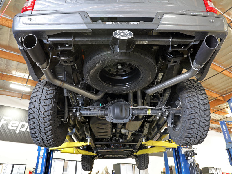 aFe Vulcan 3in 304 SS Cat-Back Exhaust 2021 Ford F-150 V6 2.7L/3.5L (tt)/V8 5.0L w/ Polished Tips aFe Catback