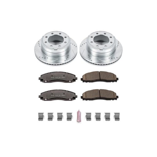 Power Stop 13-22 Ford F-350 Super Duty Rear Z36 Truck & Tow Brake Kit PowerStop Brake Rotors - Slot & Drilled